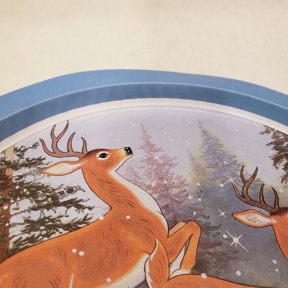 White Tail Deers in Winter Tin Tray - Picture 7 of 10